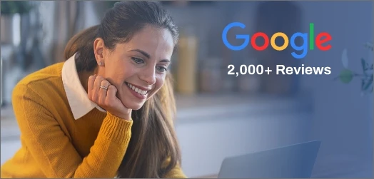 over 2000 Google reviews